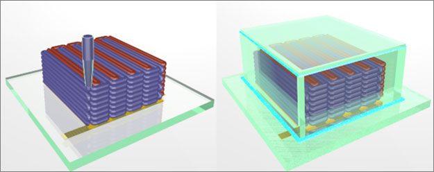 3D打印微电极示意图