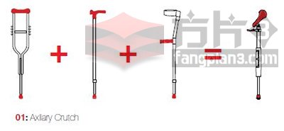 3d打印多功能拐杖